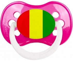 Drapeau Guinée Bissau Sucette Anatomique Rose foncé classique