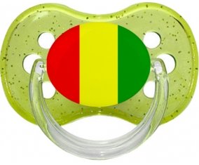Drapeau Guinée Bissau Tétine Cerise Vert à paillette