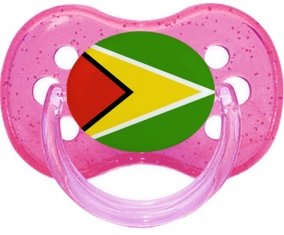 Drapeau Guyane Sucete Cerise Rose à paillette