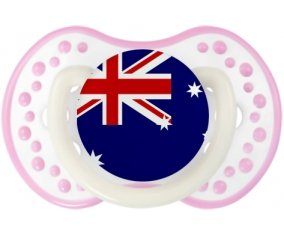 Drapeau Îles Heard et Mcdonald Sucette LOVI Dynamic Blanc-rose phosphorescente