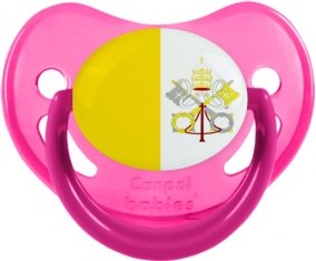 Drapeau Saint-Siège Sucette Physiologique Rose phosphorescente