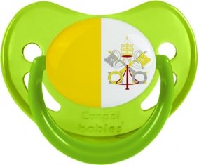 Drapeau Saint-Siège Sucette Physiologique Vert phosphorescente