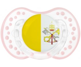 Drapeau Saint-Siège Sucette LOVI Dynamic Retro-blanc-rose-tendre classique