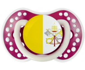 Drapeau Saint-Siège Sucette LOVI Dynamic Fuchsia phosphorescente