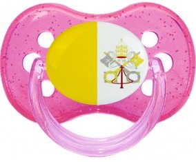 Drapeau Saint-Siège Tétine Cerise Rose à paillette