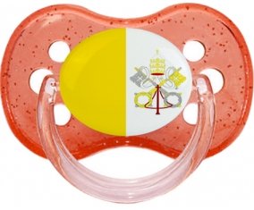Drapeau Saint-Siège Tétine Cerise Rouge à paillette