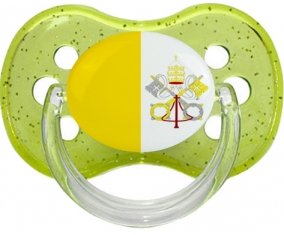 Drapeau Saint-Siège Tétine Cerise Vert à paillette