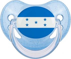 Drapeau Honduras Tétine Physiologique Bleue à paillette