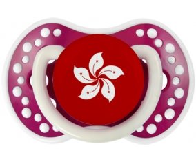 Drapeau Hong Kong Tétine LOVI Dynamic Fuchsia phosphorescente