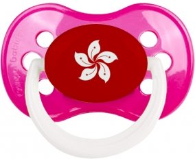 Drapeau Hong Kong Sucette Anatomique Rose foncé classique