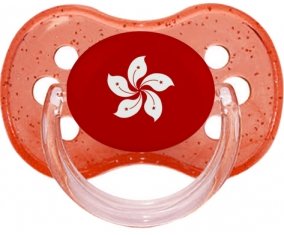 Drapeau Hong Kong Sucette Cerise Rouge à paillette