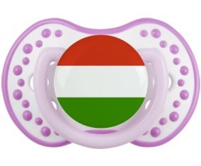 Drapeau Hongrie Sucette LOVI Dynamic Blanc-mauve classique