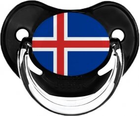 Drapeau Islande Sucette Physiologique Noir classique