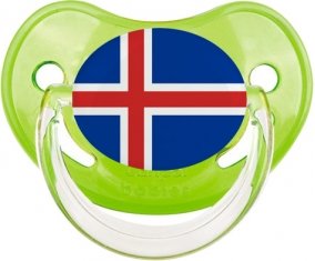 Drapeau Islande Sucette Physiologique Vert classique