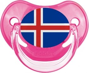 Drapeau Islande Sucette Physiologique Rose classique