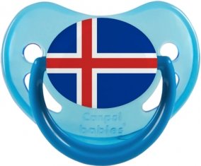 Drapeau Islande Sucette Physiologique Bleue phosphorescente