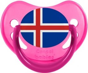 Drapeau Islande Sucette Physiologique Rose phosphorescente