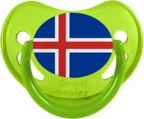 Drapeau Islande Sucette Physiologique Vert phosphorescente