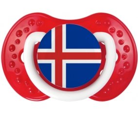 Drapeau Islande Sucette LOVI Dynamic Blanc-rouge classique
