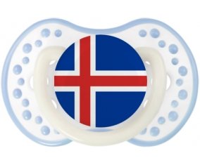 Drapeau Islande Sucette LOVI Dynamic Blanc-cyan classique