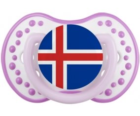 Drapeau Islande Sucette LOVI Dynamic Blanc-mauve classique