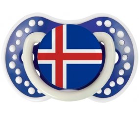 Drapeau Islande Sucette LOVI Dynamic Bleu-marine phosphorescente