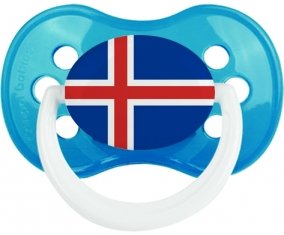 Drapeau Islande Sucette Anatomique Cyan classique