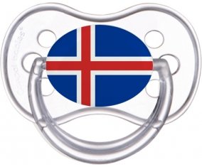 Drapeau Islande Sucette Anatomique Transparente classique