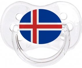 Drapeau Islande Tétine Cerise Transparent classique