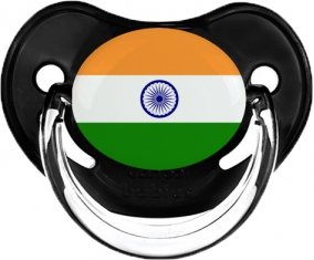 Drapeau Inde Tétine Physiologique Noir classique
