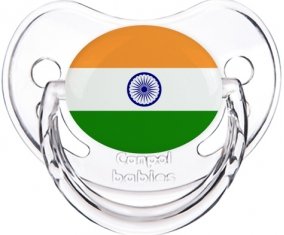 Drapeau Inde Tétine Physiologique Transparent classique