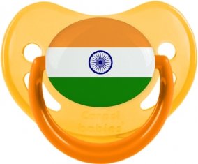 Drapeau Inde Tétine Physiologique Jaune phosphorescente