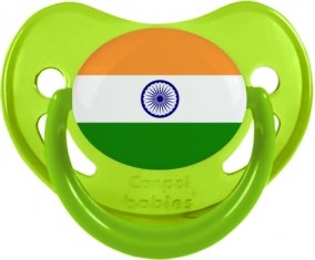 Drapeau Inde Tétine Physiologique Vert phosphorescente