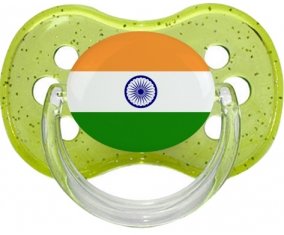 Drapeau Inde Sucete Cerise Vert à paillette