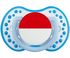 Drapeau Indonésie Tétine LOVI Dynamic Blanc-bleu phosphorescente
