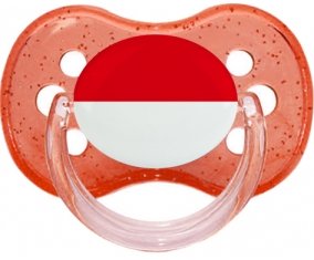 Drapeau Indonésie Sucette Cerise Rouge à paillette