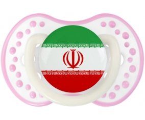 Drapeau L'Iran Sucette LOVI Dynamic Blanc-rose phosphorescente