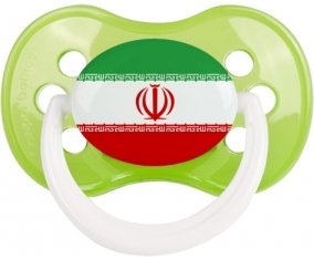 Drapeau L'Iran Tétine Anatomique Vert classique
