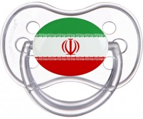 Drapeau L'Iran Tétine Anatomique Transparente classique