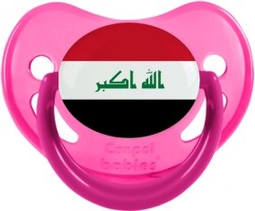 Drapeau Irak Sucette Physiologique Rose phosphorescente