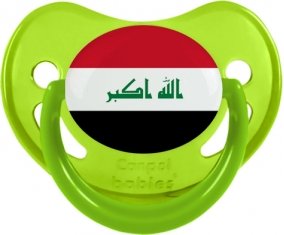 Drapeau Irak Sucette Physiologique Vert phosphorescente