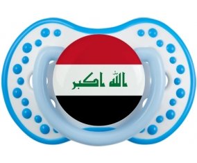 Drapeau Irak Sucette LOVI Dynamic Blanc-bleu phosphorescente
