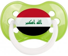 Drapeau Irak Sucette Anatomique Vert classique