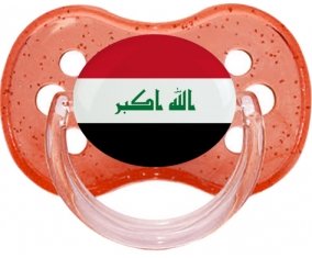 Drapeau Irak Tétine Cerise Rouge à paillette
