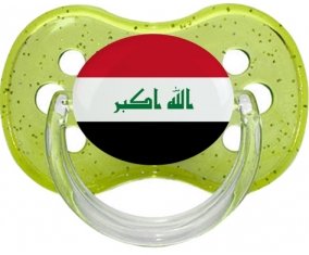 Drapeau Irak Tétine Cerise Vert à paillette