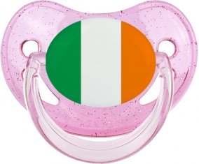 Drapeau Irlande Tétine Physiologique Rose à paillette