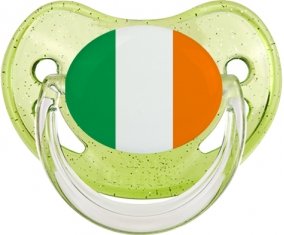 Drapeau Irlande Tétine Physiologique Vert à paillette