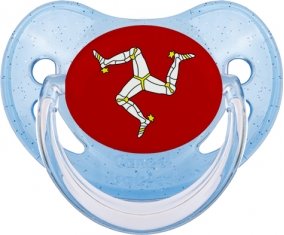 Drapeau Île de Man Sucete Physiologique Bleue à paillette