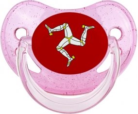 Drapeau Île de Man Sucete Physiologique Rose à paillette