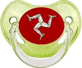 Drapeau Île de Man Sucete Physiologique Vert à paillette